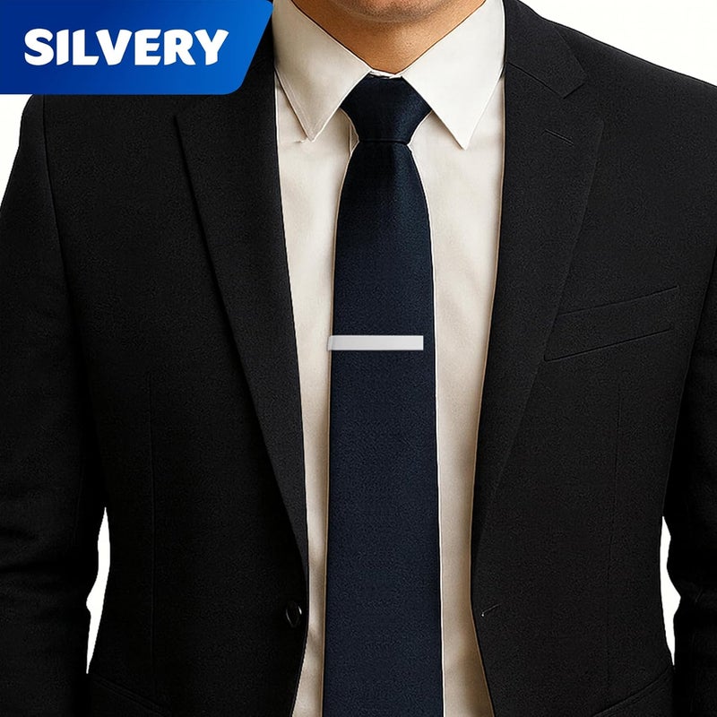 Roctee 3 Pack Men's Tie Clip For Skinny Ties, Small Tie Clips For Men, Tie Necktie Clasp Pinch Clip On Tie, Suitable for Business Metting Wedding Anniversary Best Gift - Image 5